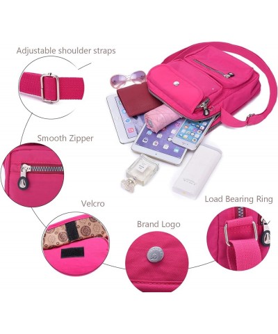 Women Crossbody Bag Shoulder Handbags Small Nylon Purse Waterproof Multi Pockets Bags Green $16.23 Shoulder Bags