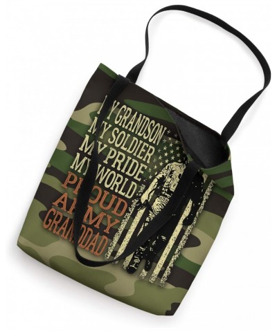 My Grandson My Soldier Hero Proud Army Granddad US Military Tote Bag $9.42 Totes