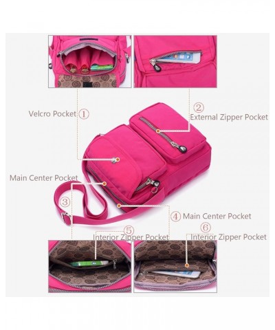 Women Crossbody Bag Shoulder Handbags Small Nylon Purse Waterproof Multi Pockets Bags Green $16.23 Shoulder Bags