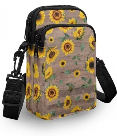 Small Crossbody Cellphone Purse Bags with Adjustable Strap Sunflower-1 $11.43 Crossbody Bags