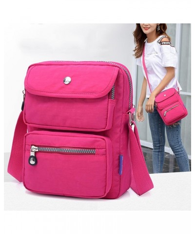 Women Crossbody Bag Shoulder Handbags Small Nylon Purse Waterproof Multi Pockets Bags Green $16.23 Shoulder Bags