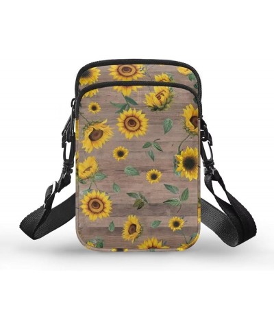 Small Crossbody Cellphone Purse Bags with Adjustable Strap Sunflower-1 $11.43 Crossbody Bags