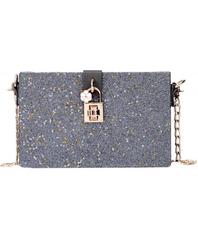 Rebecca Women Patent Leather Star Sequins Crossbody Bag Evening Shoulder Bag Party Chain Handbag Clutch Purse Dark Blue $17.0...