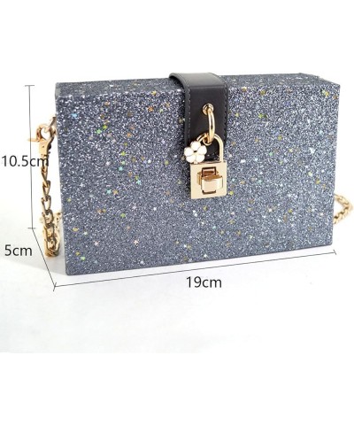 Rebecca Women Patent Leather Star Sequins Crossbody Bag Evening Shoulder Bag Party Chain Handbag Clutch Purse Dark Blue $17.0...