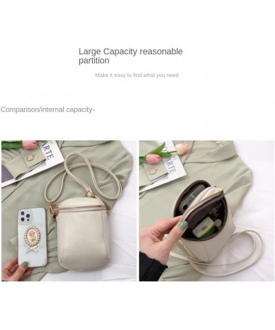 Genuine Leather Mini Crossbody Bag for Women Small Size Mobile Phone Cluth Wallet Black $15.91 Totes