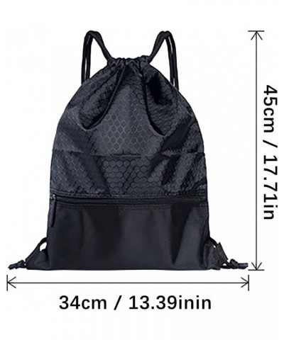 Drawstring Backpack String Bag Sackpack Water Nylon For Gym Shopping Sport Yoga Travel Backpack Airplane (BU1, One Size) A On...