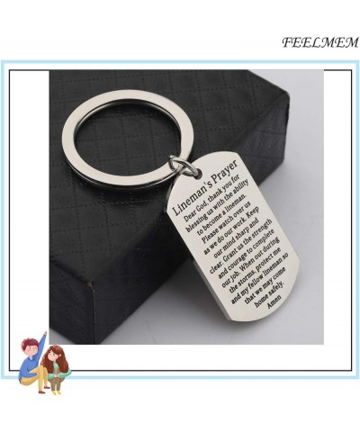 Lineman Gift Lineman Prayer Wallet Insert Gifts for Him Husband Dad Uncle Electric Cable Lineman Be Safe Gift(black) Dog Tag ...