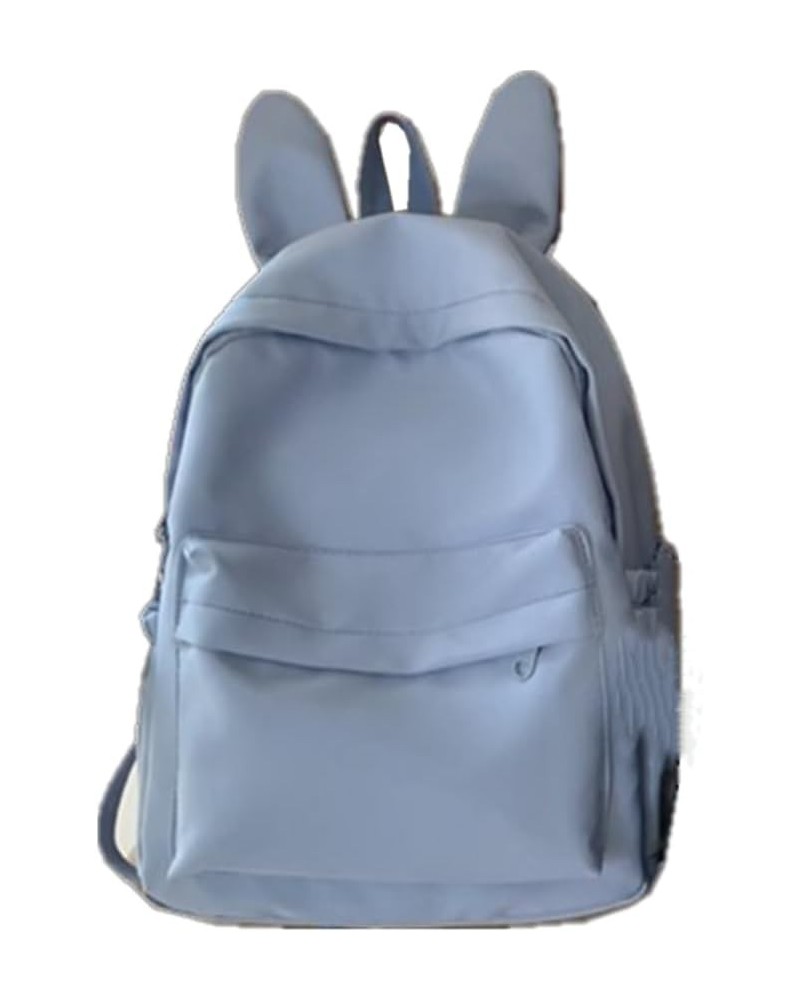 Cute backpack Simple large capacity bag for men and women (Off-white) Blue $34.29 Backpacks