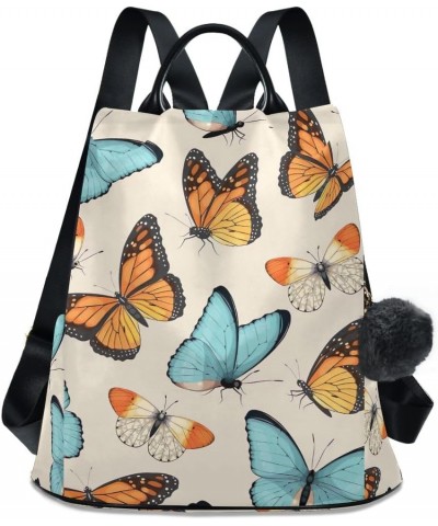 Halloween Bats Bones Fashion Backpack Purse for Women Back Zipper Pocket Design Tropic Butterfly $22.87 Backpacks