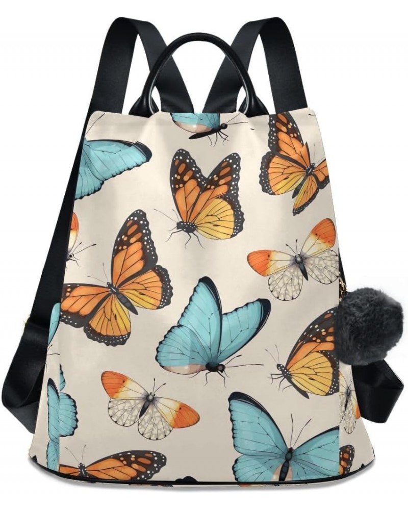 Halloween Bats Bones Fashion Backpack Purse for Women Back Zipper Pocket Design Tropic Butterfly $22.87 Backpacks