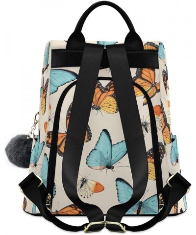 Halloween Bats Bones Fashion Backpack Purse for Women Back Zipper Pocket Design Tropic Butterfly $22.87 Backpacks