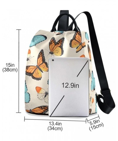 Halloween Bats Bones Fashion Backpack Purse for Women Back Zipper Pocket Design Tropic Butterfly $22.87 Backpacks