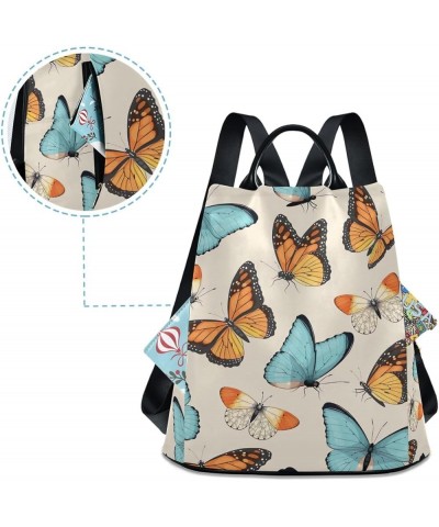 Halloween Bats Bones Fashion Backpack Purse for Women Back Zipper Pocket Design Tropic Butterfly $22.87 Backpacks