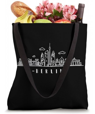 Brandenburg Gate Line Drawing German Capital Berlin Tote Bag $9.40 Totes