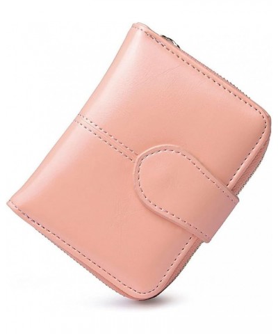 Card Wallets Ladies Wallet Small Leather Wallet Ladies Card Holder Ladies Clutch Ladies Wallet Wallet (Color : Red) Pink $27....