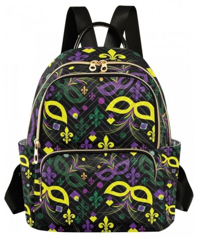 Mardi Gras Women Backpack Masquerade Ball Party Travel Bag Compact Daily Bag Medium $15.18 Backpacks