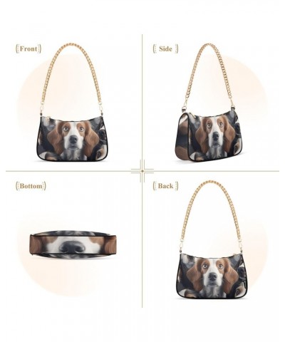 Cute Dogs Staring Womens Purses Chain Shoulder Bag Small with Zipper Cute Dogs Staring $15.11 Totes