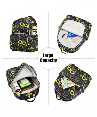 Mardi Gras Women Backpack Masquerade Ball Party Travel Bag Compact Daily Bag Medium $15.18 Backpacks