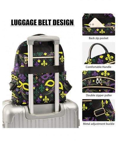 Mardi Gras Women Backpack Masquerade Ball Party Travel Bag Compact Daily Bag Medium $15.18 Backpacks