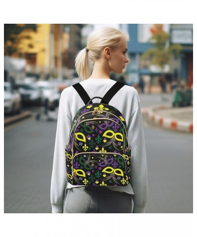 Mardi Gras Women Backpack Masquerade Ball Party Travel Bag Compact Daily Bag Medium $15.18 Backpacks