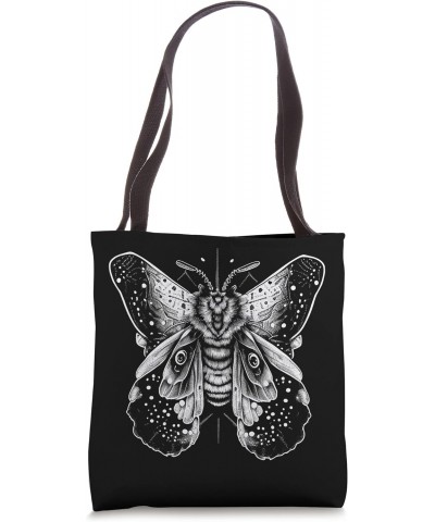 Moth Insect Magical Esoteric Line Art Illustration Tote Bag $9.45 Totes