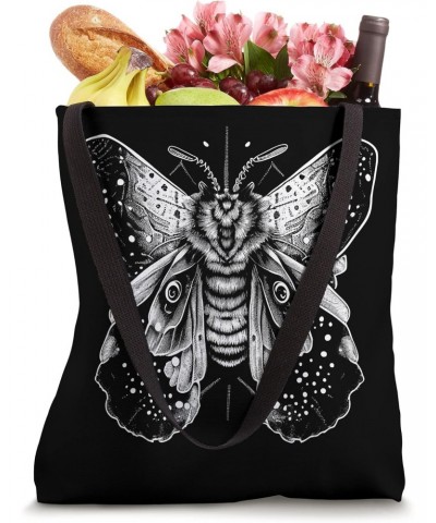 Moth Insect Magical Esoteric Line Art Illustration Tote Bag $9.45 Totes