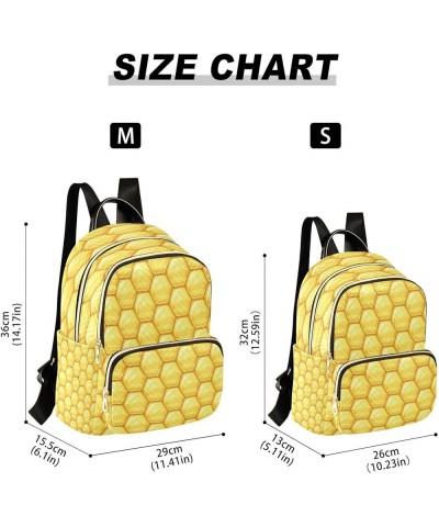 Women Backpack Purse Shiny Honeycombs Fashion Shoulder Bags Travel Backpack Small Daypacks S Small $11.96 Backpacks