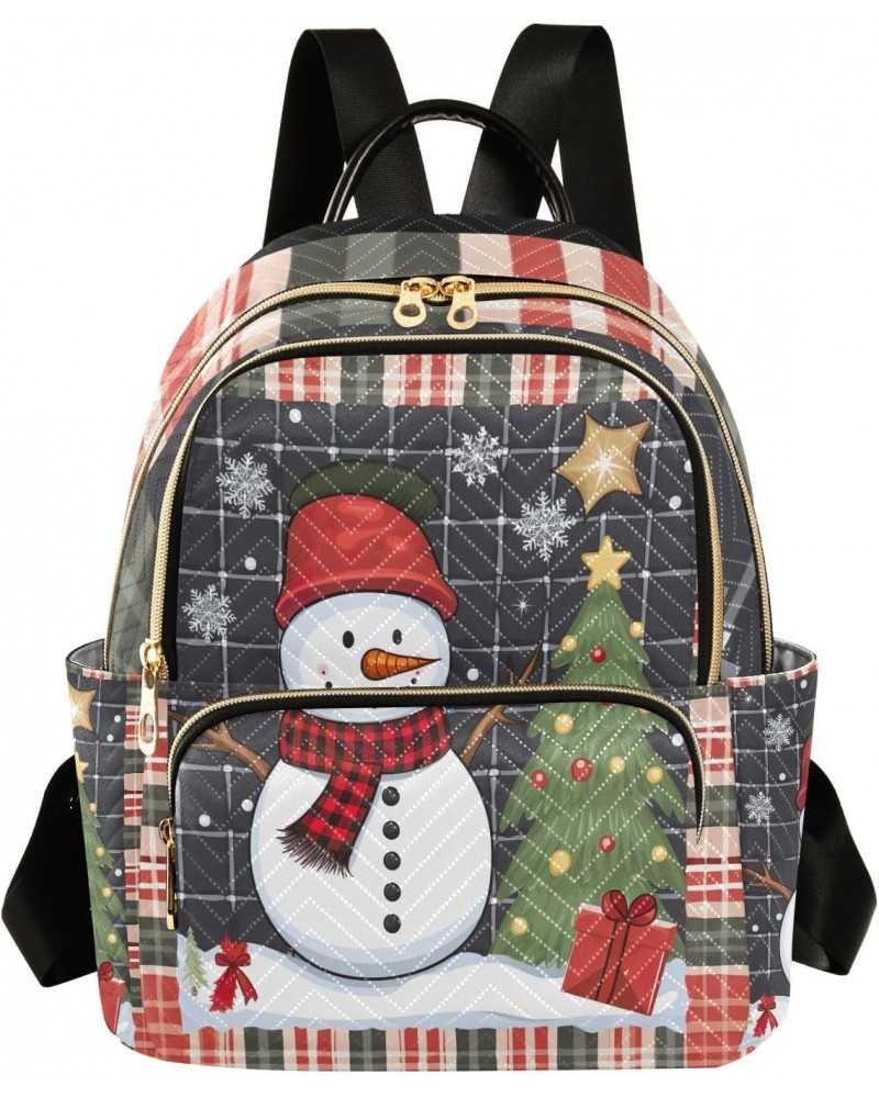 Christmas Snowman Santa Backpack for Women Shoulder Bag Travel Purse Casual Daypack Lightweight Small Backpacks for Ladies Wo...