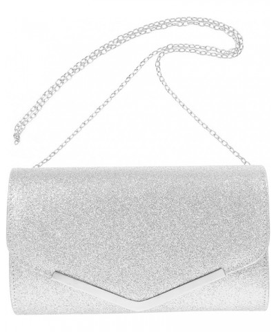 Women Handbag Dinner Bag Clutch Bag Clutch Handbag Fashion Clutch Evening Handbag Silver $11.50 Evening Bags