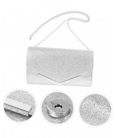 Women Handbag Dinner Bag Clutch Bag Clutch Handbag Fashion Clutch Evening Handbag Silver $11.50 Evening Bags