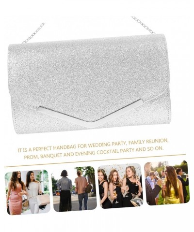 Women Handbag Dinner Bag Clutch Bag Clutch Handbag Fashion Clutch Evening Handbag Silver $11.50 Evening Bags