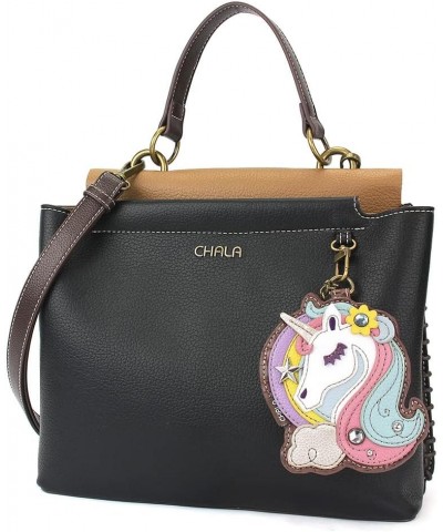 Charming Satchel - Unicorn - Black $33.75 Satchels