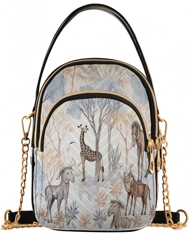 Animals Wallpaper (3) Shoulder Bags for Women Retro Classic Handbag Purse Small Purses with Chain $12.74 Shoulder Bags