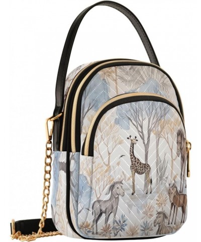 Animals Wallpaper (3) Shoulder Bags for Women Retro Classic Handbag Purse Small Purses with Chain $12.74 Shoulder Bags