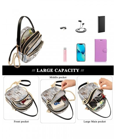 Animals Wallpaper (3) Shoulder Bags for Women Retro Classic Handbag Purse Small Purses with Chain $12.74 Shoulder Bags