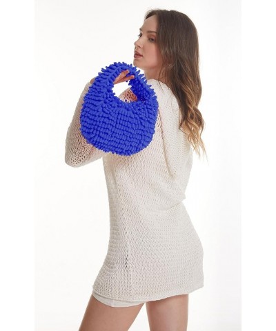 Y2K Fuzzy Purse, Fluffy Tote Bag, Cute Plush Purse for Women Blue $16.79 Totes