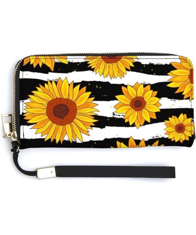 Long Clutch Wallet, Long Handbag with Wristlet Strap, PU Leather Zip Purse Multi 16 $15.97 Wristlets