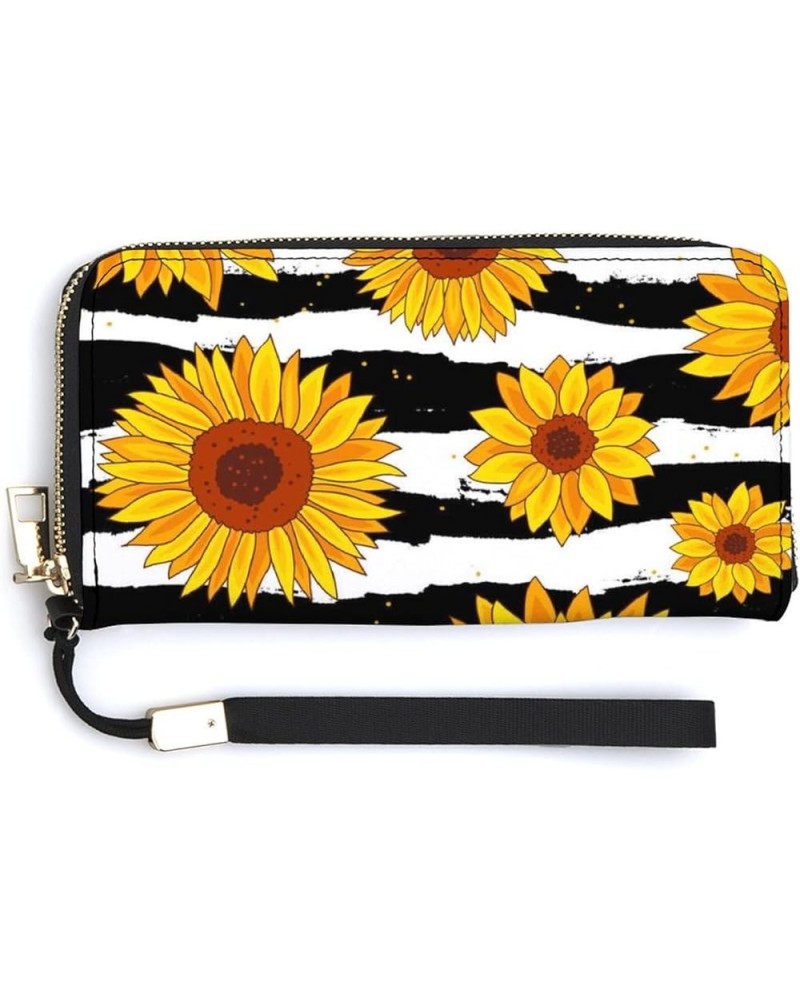 Long Clutch Wallet, Long Handbag with Wristlet Strap, PU Leather Zip Purse Multi 16 $15.97 Wristlets