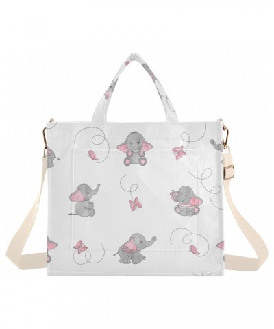 Cute Cartoon Elephant Corduroy Tote Bag for Women Hobo Crossbody Bag Purse Stylish Shoulder Handbag Messenger Bags, S $12.92 ...