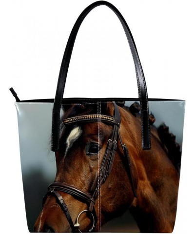 Tote Bag for Women, Large Tote Bag, Tote Bag with Zipper, Horse Animal, Tote Bags Women Design 11517 $23.64 Totes