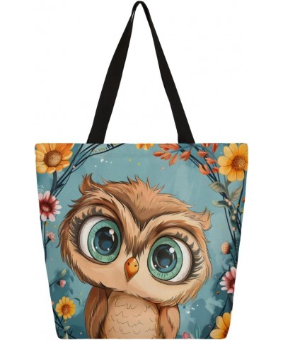 Branch Owl Design Canvas Tote - Large Opening for Convenient Storage $12.87 Totes