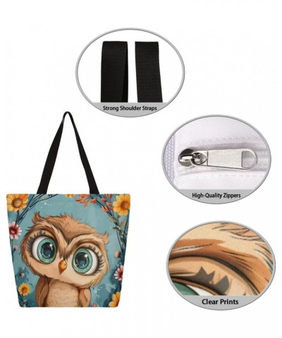 Branch Owl Design Canvas Tote - Large Opening for Convenient Storage $12.87 Totes