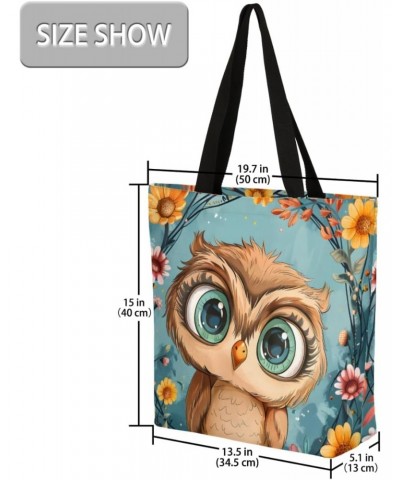 Branch Owl Design Canvas Tote - Large Opening for Convenient Storage $12.87 Totes