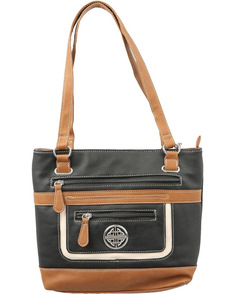 Colorblock Mountain Ridge Tote Bag One Size Black/brown $34.52 Totes