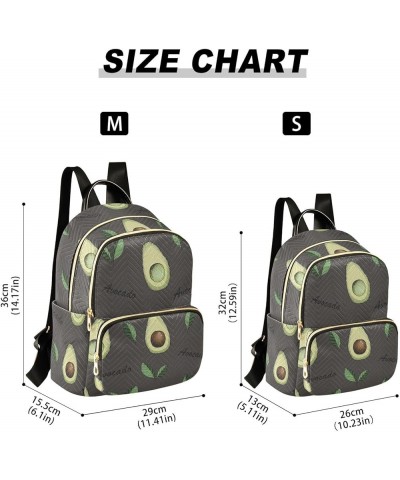 Retro Avocado Quote Women's Backpack Purse Causal Daypack Work Travel College Business Trip Bag Shoulder Bag Small $15.47 Bac...