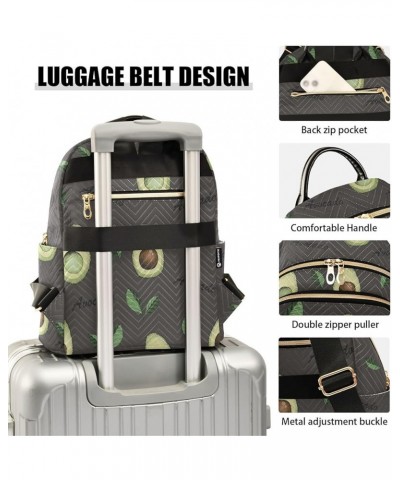 Retro Avocado Quote Women's Backpack Purse Causal Daypack Work Travel College Business Trip Bag Shoulder Bag Small $15.47 Bac...