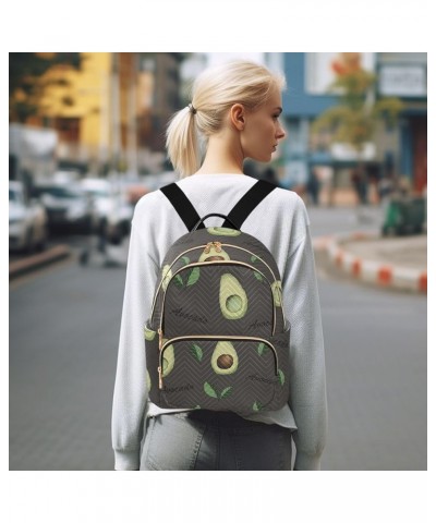 Retro Avocado Quote Women's Backpack Purse Causal Daypack Work Travel College Business Trip Bag Shoulder Bag Small $15.47 Bac...