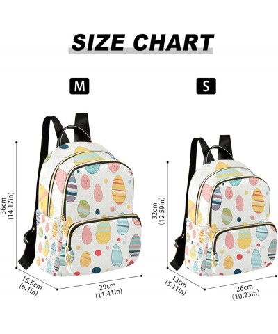 Mini Backpack Purse for Women, Colorful Easter Eggs Travel Bag Casual Daypack Shoulder Bag Medium $18.23 Backpacks