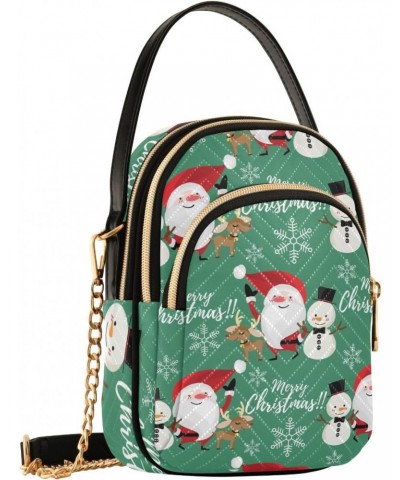 Small Crossbody Bags for Women Trendy Santa Claus White Snowman Christmas Travel Sling Bag Women's Crossbody Handbags Satchel...