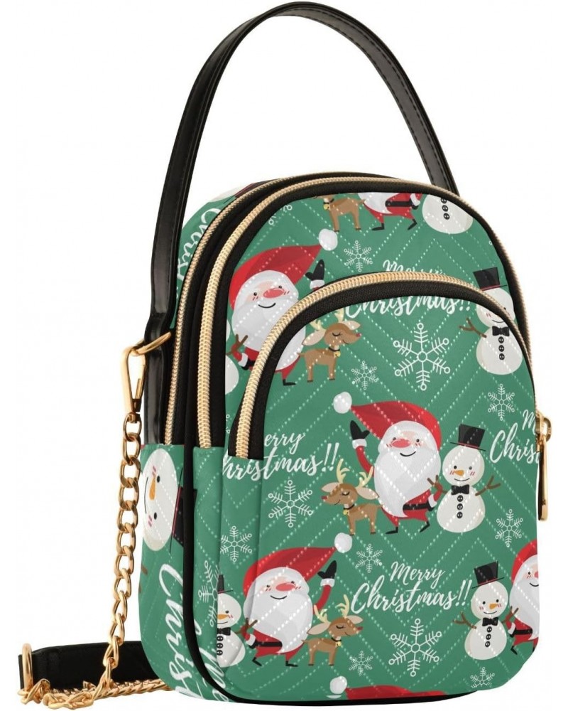 Small Crossbody Bags for Women Trendy Santa Claus White Snowman Christmas Travel Sling Bag Women's Crossbody Handbags Satchel...